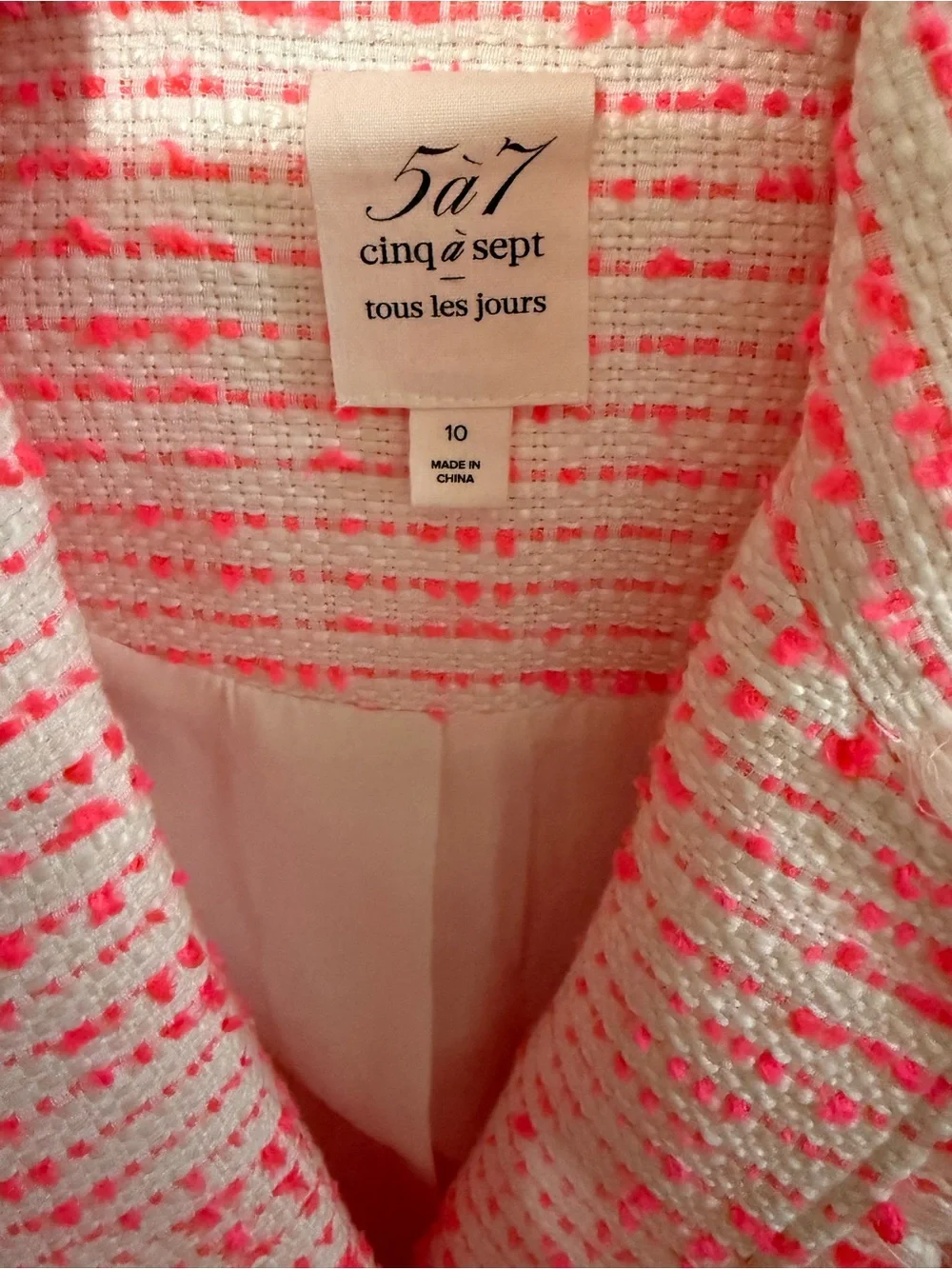 NWOT Cinq a Sept Tweed Blazer with Matching Shorts Set Sz 10